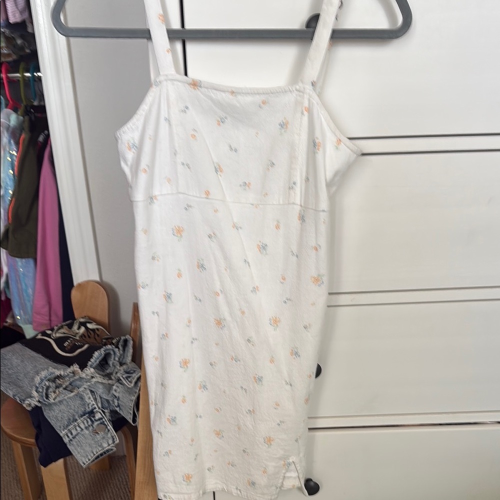 Abercrombie Kids White Dress with Floral Accents